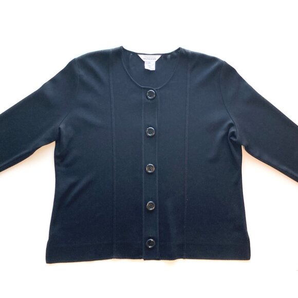 Exclusively Misook Cardigan with Big Buttons - Picture 4 of 9